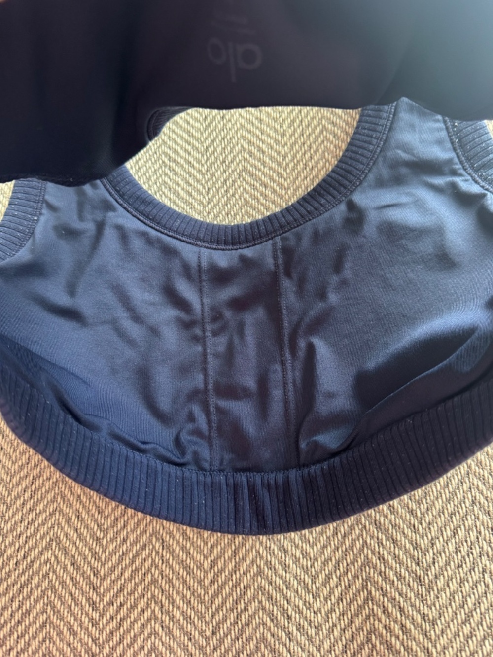 Alo Wellness Bra True Navy Medium Bralette Sports Workout - Picture 4 of 5